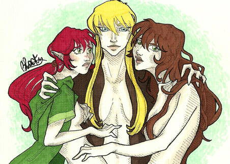 Female Trio (fanart) • Luxastra